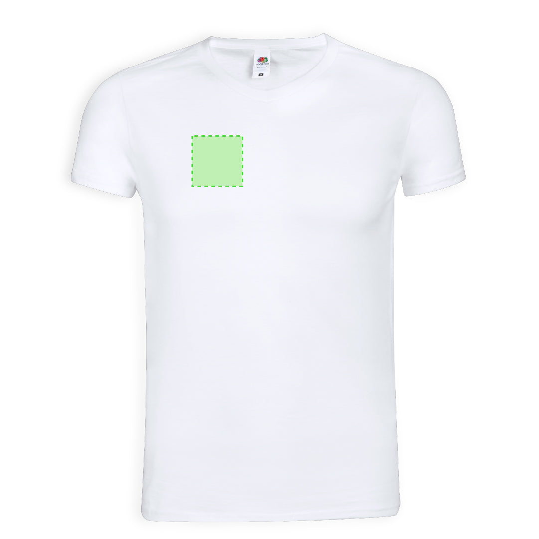 T-Shirt Adulte Col V 100% Coton 140g/m²