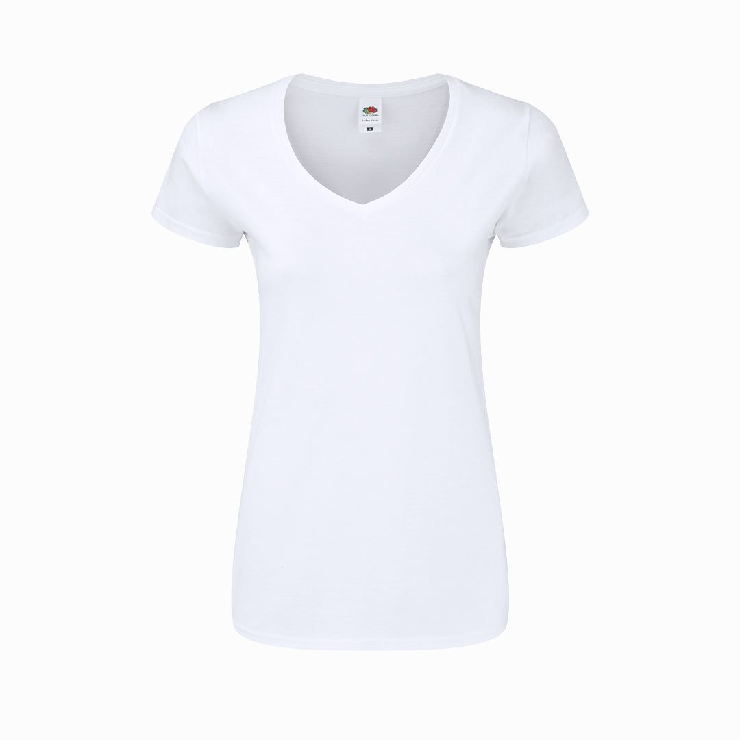 T-Shirt Femme Col V 100% Coton 140g/m²