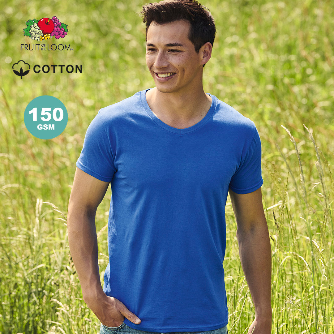 T-Shirt Adulte Col V 100% Coton 150g/m²
