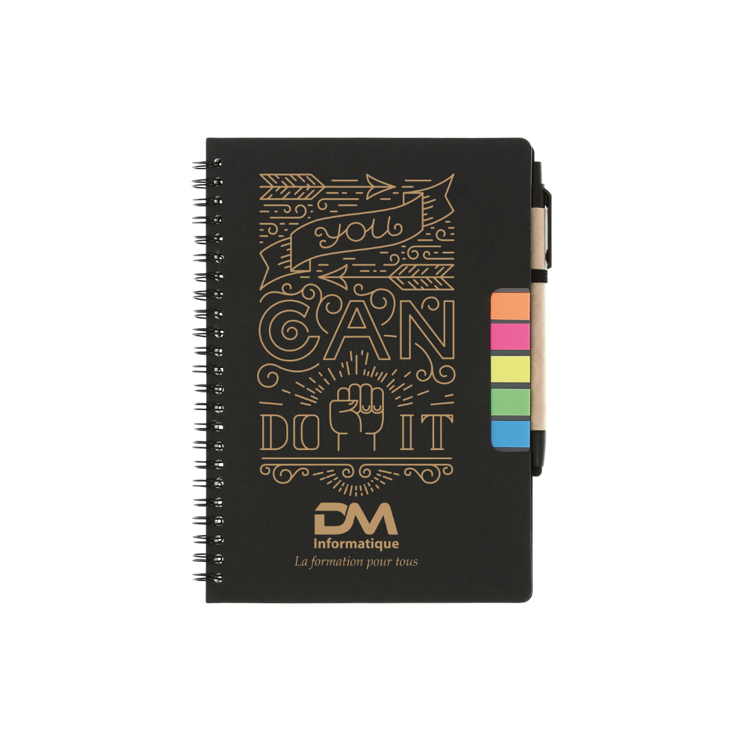 Carnet A5 Spirale Avec Marque-Pages Et Stylo