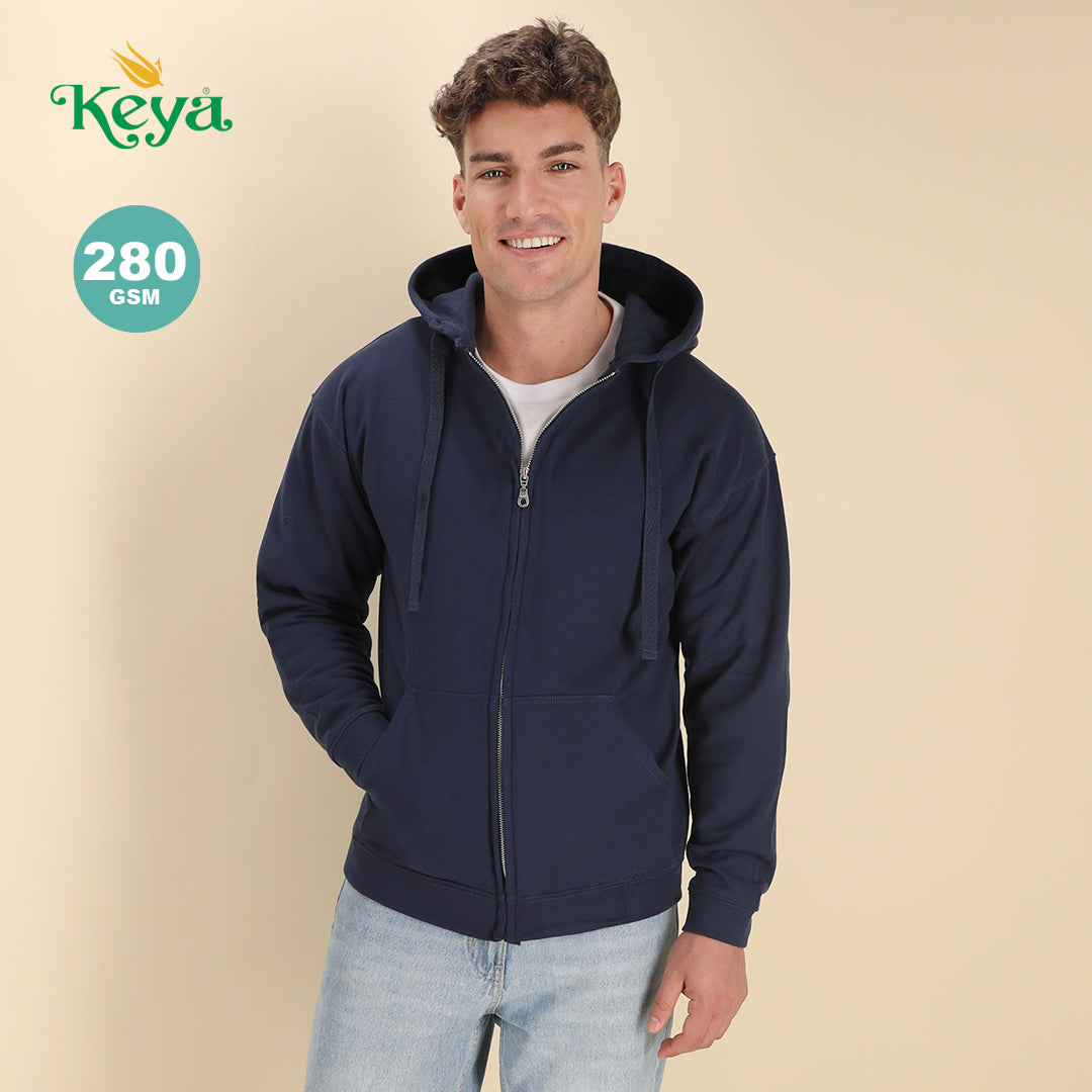 Sweat-shirt Adulte À Capuche Zippé Keya SWZ280