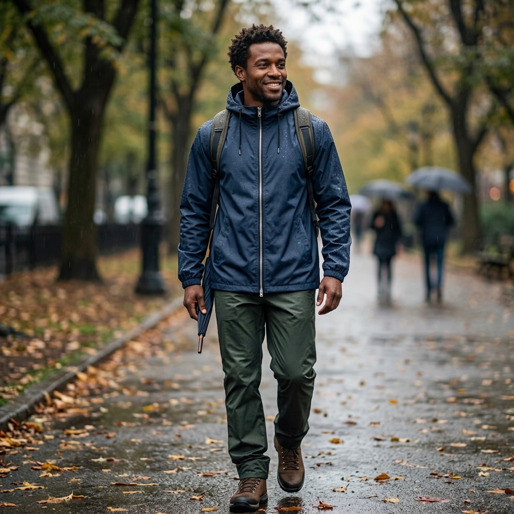 Imperméable Garu Avec Capuche