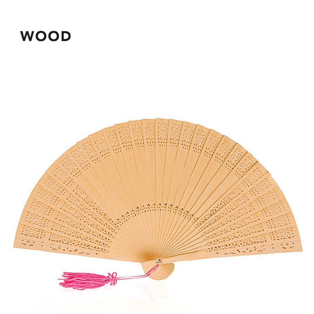 Éventail Madera en bois naturel ajouré