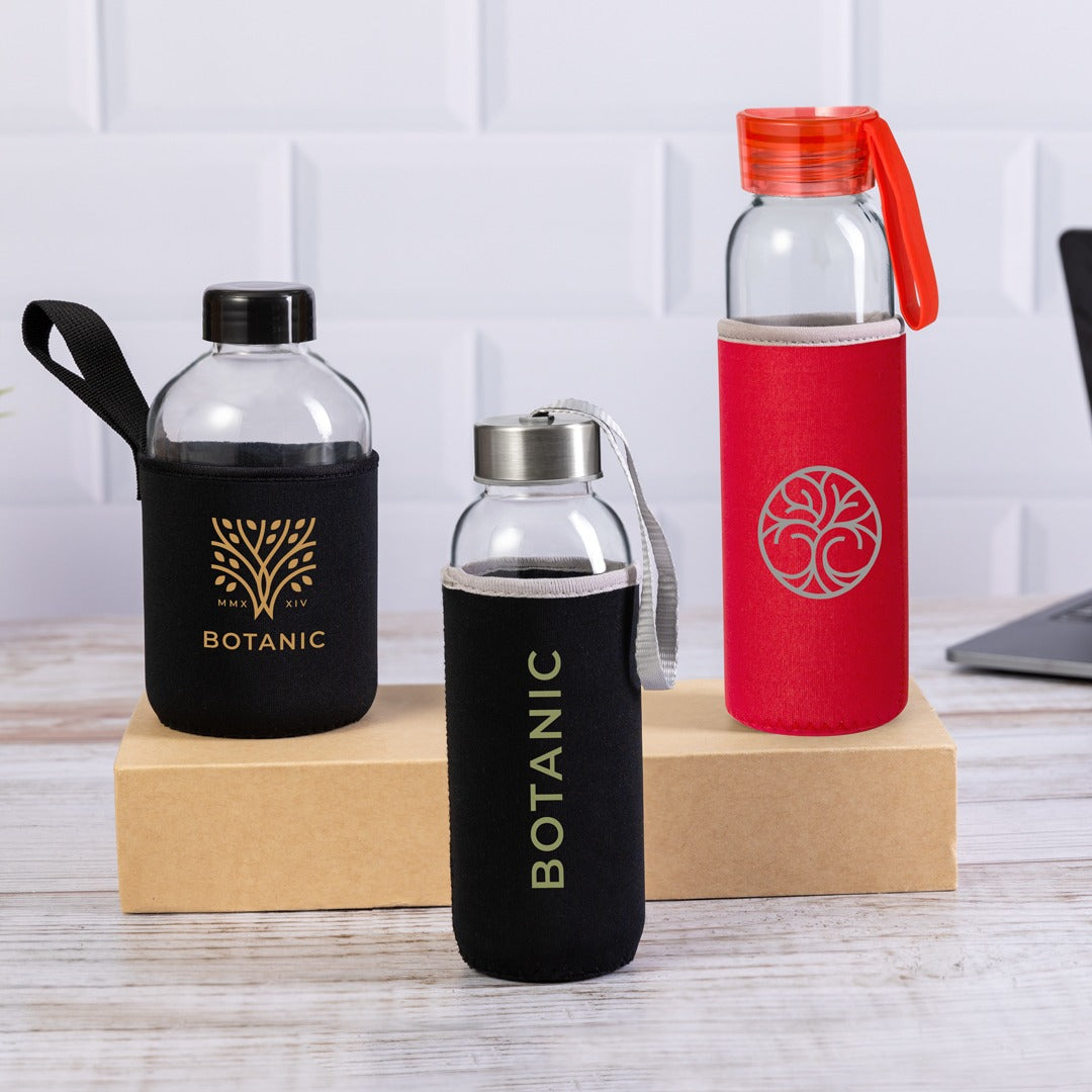 Gourde Venen 500 ml en verre avec étui