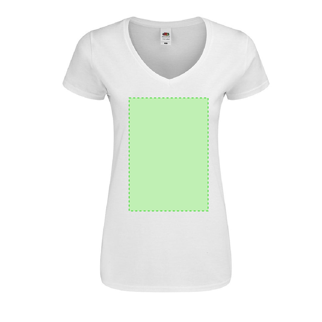 T-Shirt Femme Col V 100% Coton 140g/m²