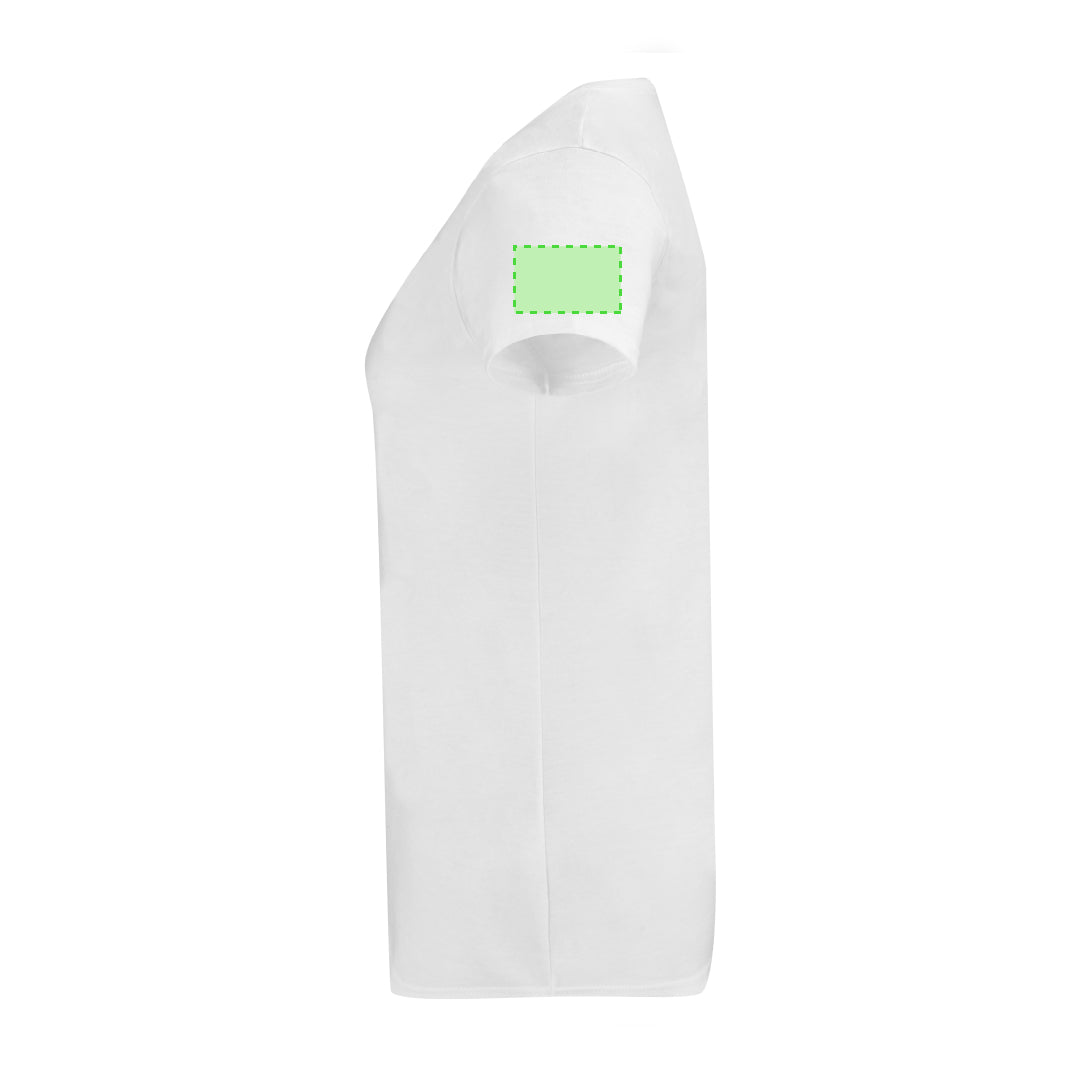 T-Shirt Femme Col V 100% Coton 140g/m²