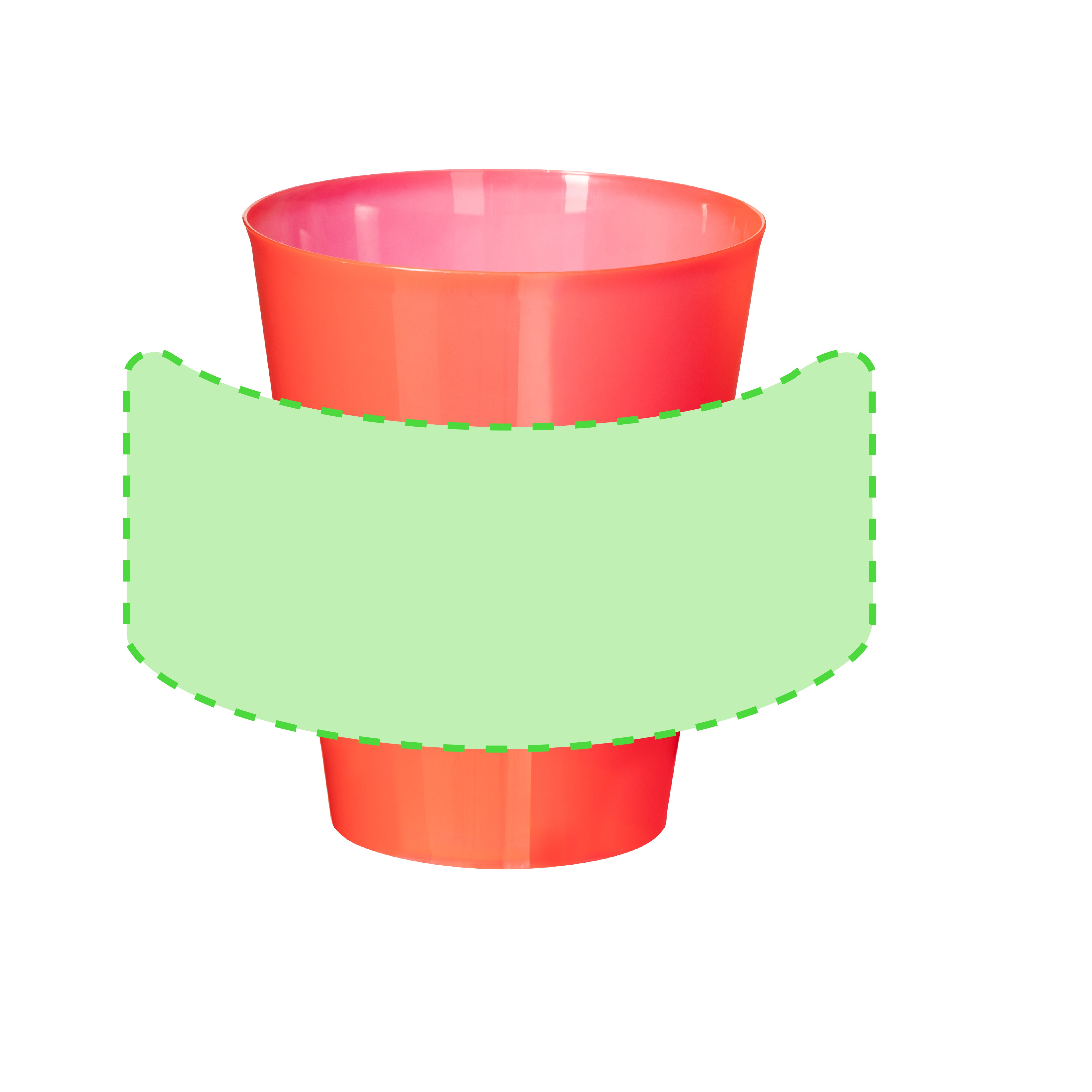 Verre Plastique Couleur Colorbert 500 ml